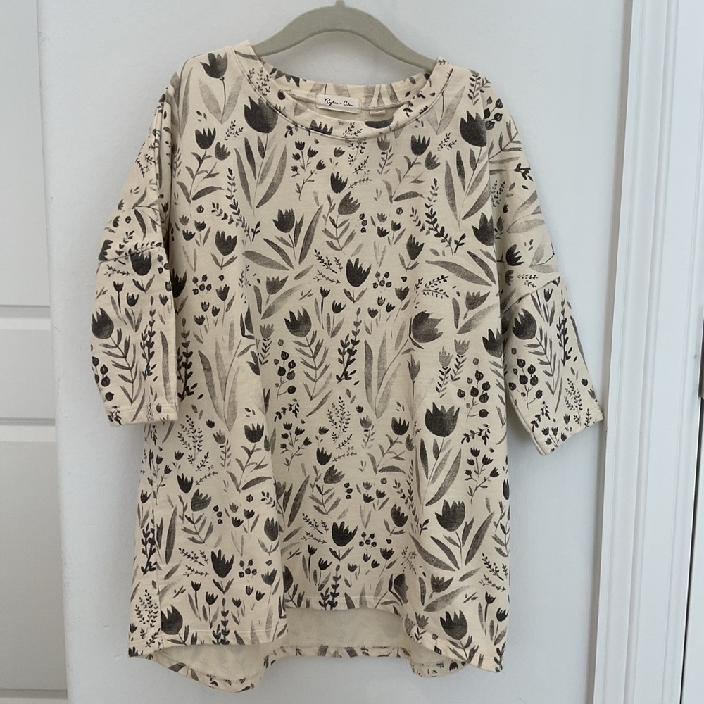 Rylee&Cru Size 6 Floral Print Cream dress